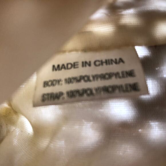 Lina Crocheted Knit Handbag Purse Shoulder Cream Beige Brown Braided Handle - Picture 8 of 10